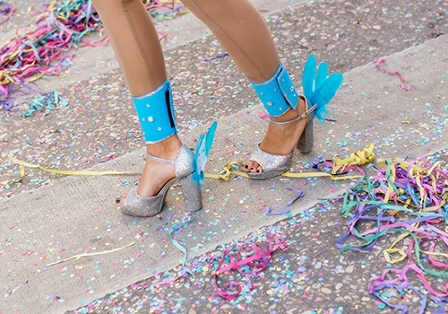 shoes girl at the carnival