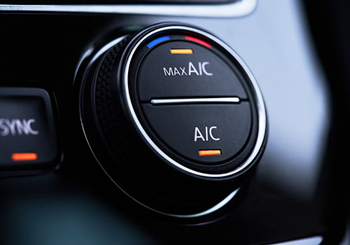 Closeup botão do ar condicionado