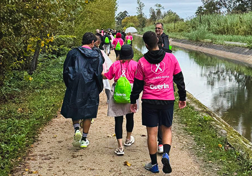 equipa Guerin numa caminhada