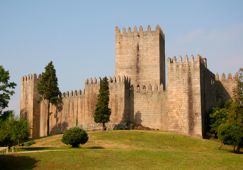 Guimaraes Castle aerial view