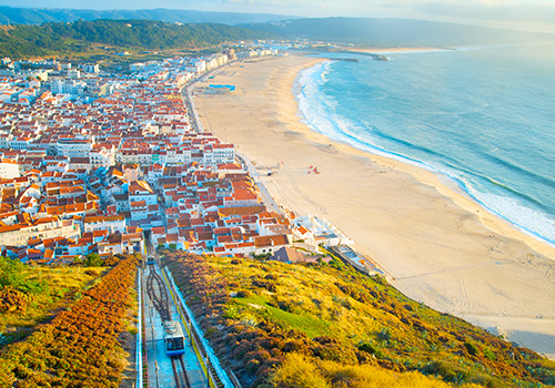 skyline nazare funicular beach