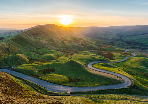 sunset at mam tor