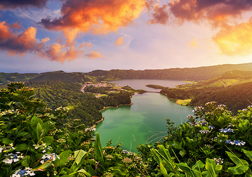 seven cities lake lagoa azores