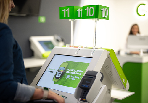 person renting a car