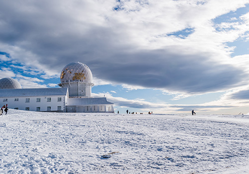 Landscape Snow Panorama Tower Serra