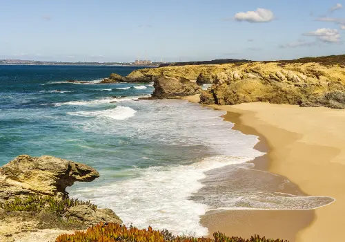 Praia Grande in Porto Covo, Sines, completely deserted