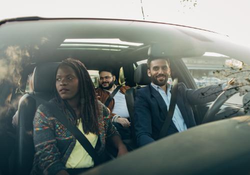 Group using corporate carsharing