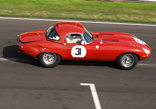 Racing car on the Le Mans track during a motorsport event