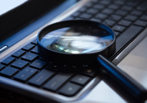 keyboard and magnifier