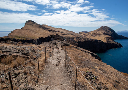 view over track at Ponta de São Lourenço