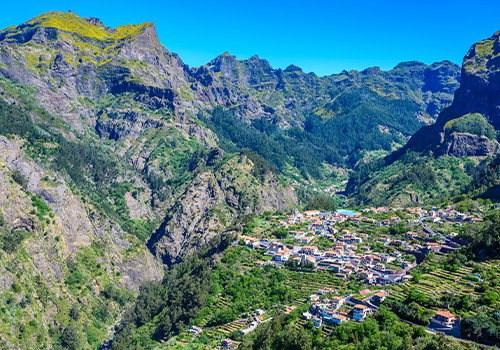 village situated in a valley