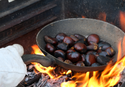 chestnuts roasting during the magusto