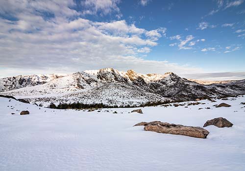 snowy mountain in Serra da Estrela