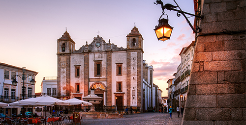 main square at evora alentejo