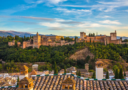 the alhambra and albaicin at granada spain