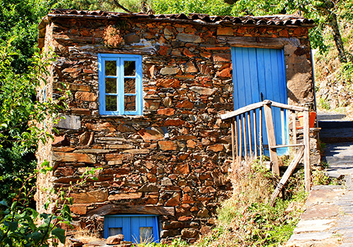 small typical Lousã schist village 