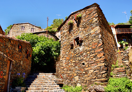 small typical Lousã schist village 